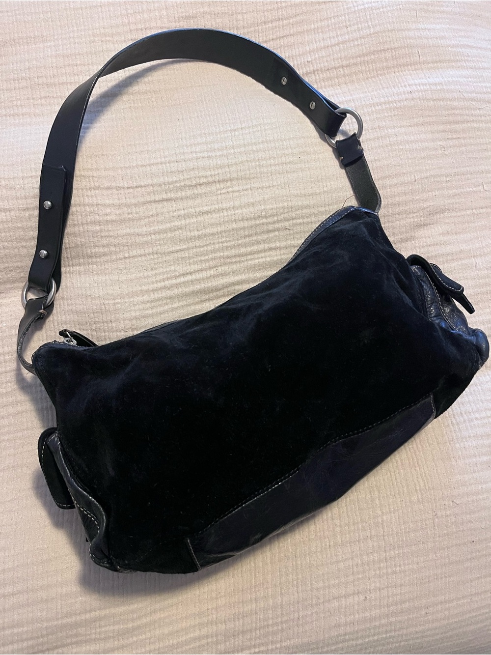 Vintage Francesco Biasia Suede Bag